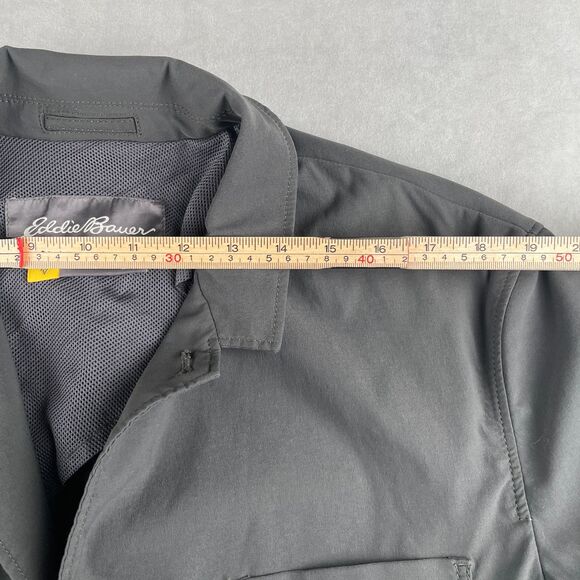 Eddie Bauer Travex Blazer Mens 46 Gray Tech Travel Sport Coat 3 Button Stretch - Picture 4 of 9